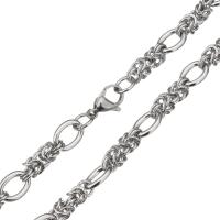 Мода нержавеющей стали ожерелье цепь, нержавеющая сталь, Женский, оригинальный цвет  длина:Приблизительно 24 дюймовый, продается Strand