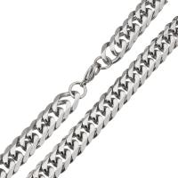 Мода нержавеющей стали ожерелье цепь, нержавеющая сталь, Снаряженная цепь & Женский, оригинальный цвет длина:Приблизительно 24 дюймовый, продается Strand