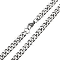 Мода нержавеющей стали ожерелье цепь, нержавеющая сталь, Снаряженная цепь & Женский, оригинальный цвет длина:Приблизительно 26 дюймовый, продается Strand
