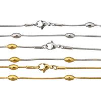 ステンレス鋼の蛇形の鎖, ステンレス, メッキ, スネーク チェイン & 女性用, 無色 1mm, 長さ:約 19 インチ, 売り手 ストランド