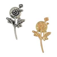 Collar Jewelry Brooch, Zinc Alloy, Flower, plated, for woman 