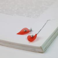 Asymmetric Earrings, 925 Sterling Silver, with Resin, hypo allergic & for woman 65mm 