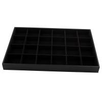 Bead Display Tray, Velveteen, with PU Leather 