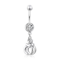 Brass Piercing Barbell, with Stainless Steel, platinum plated, micro pave cubic zirconia, nickel, lead & cadmium free 