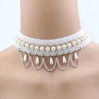 Perlas de plástico ABS Gargantilla, para mujer, más colores para la opción, 300mm, longitud:aproximado 11 Inch, Vendido por Sarta