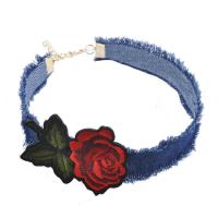 Denim Choker Necklace, for woman, 320mm Approx 12.5 Inch 