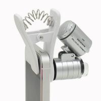 ABS Plastic Cellphone Microscope, with Iron, plated, with LED light 