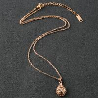 Stainless Steel Jewelry Necklace, with 1.9Inch extender chain, real rose gold plated, oval chain & for woman & hollow Approx 18.5 Inch 