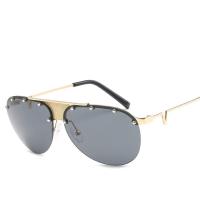 Fashion Sunglasses, Zinc Alloy, with PC plastic lens, plated, anti ultraviolet & for man lead & cadmium free 