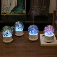 Humidifiers Vaporizer Moistener, ABS Plastic, with Polypropylene(PP) & Glass, with Personal Cooling Humidifier & with USB interface & multifunctional & with dried flower & LED 