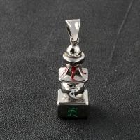 Buddhist Jewelry Pendant, Stainless Steel, for woman & enamel, original color Approx 3-5mm 