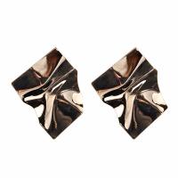 Zinc Alloy Stud Earring, brass post pin, 18K gold plated, for woman 