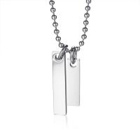 Stainless Steel Necklace, Rectangle, ball chain & for woman, original color 22mm, 2.2mm Approx 19.88 Inch 