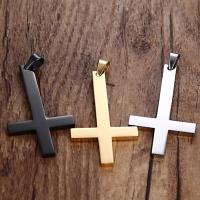Stainless Steel Cross Pendants, plated, for man Approx 2-3mm 