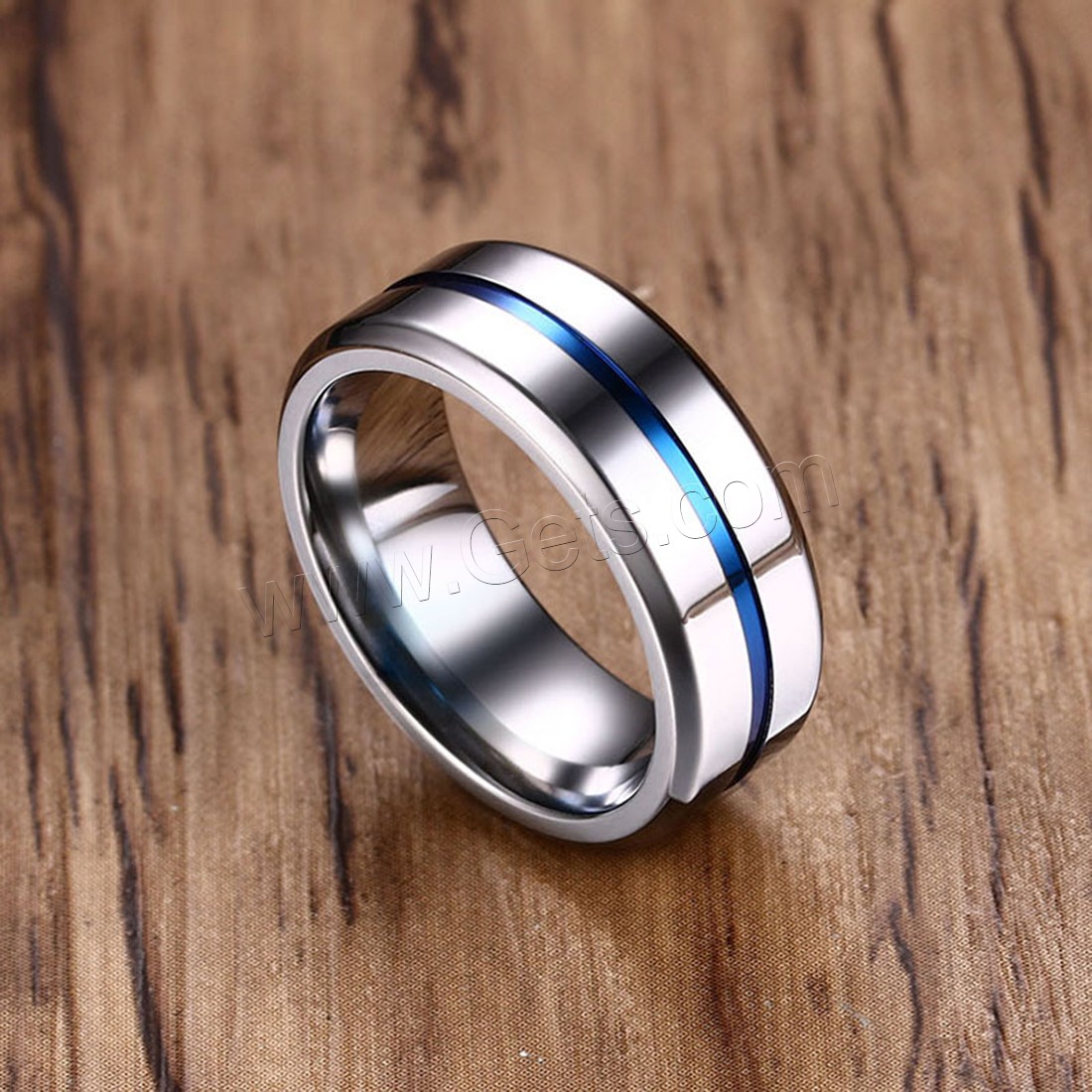 Stainless Steel Finger Ring, plated, different size for choice & for man, more colors for choice, 8x2.6mm, Sold By PC