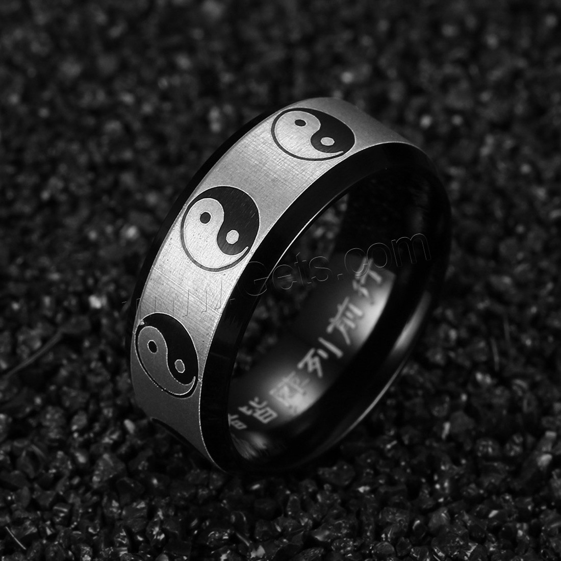 Stainless Steel Finger Ring, plated, different size for choice & for man, 8mm, Sold By PC