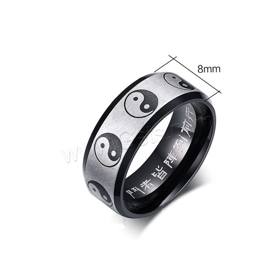Stainless Steel Finger Ring, plated, different size for choice & for man, 8mm, Sold By PC