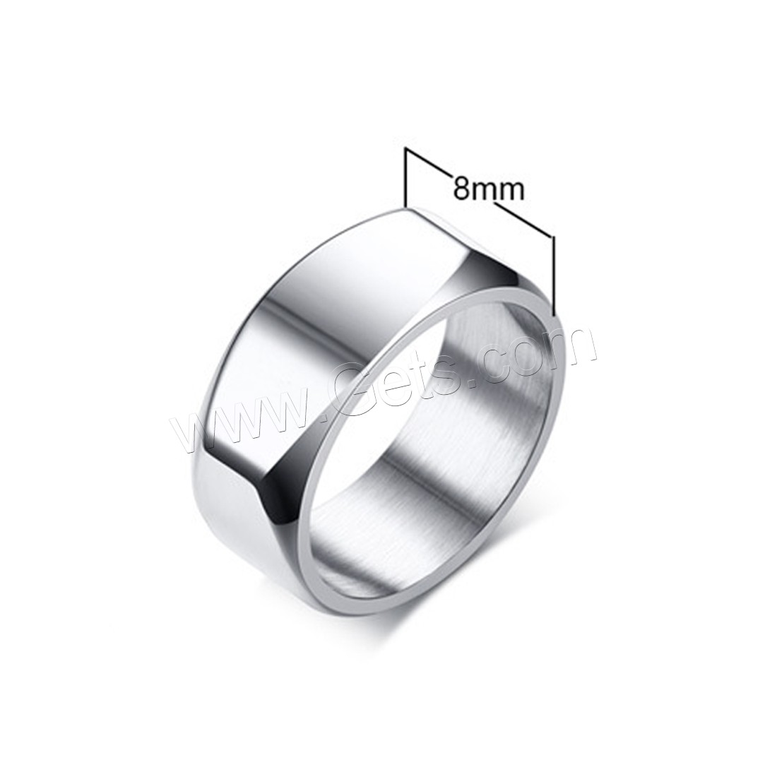 Stainless Steel Finger Ring, plated, different size for choice & for man, more colors for choice, 8mm, Sold By PC