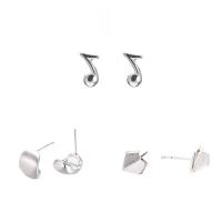 Sterling Silver Stud Earring, 925 Sterling Silver, stainless steel post pin, silver color plated & for woman 