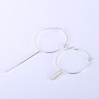 Asymmetric Earrings, 925 Sterling Silver, silver color plated, for woman 