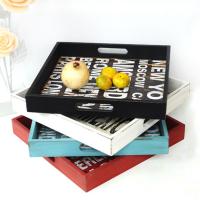 Serving Dishes & Trays & Platters, Wood, with letter pattern 