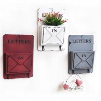 Wall hanging Planting Bags, Wood, with letter pattern 
