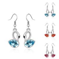 CRYSTALLIZED™ Elements Crystal Drop Earring, Brass, with CRYSTALLIZED™, Swan, platinum plated, for woman & faceted nickel, lead & cadmium free 