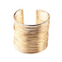 Zinc Alloy Cuff Bangle, gold color plated, for woman, 55mm, Inner Approx 60mm 
