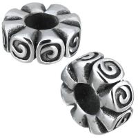 Stainless Steel Large Hole Beads, without troll & blacken Approx 5.5mm 