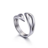 Titanium Steel Finger Ring, polished, Unisex original color, 5mm 