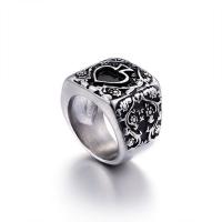Titanium Steel Finger Ring, Unisex & enamel, 8mm 