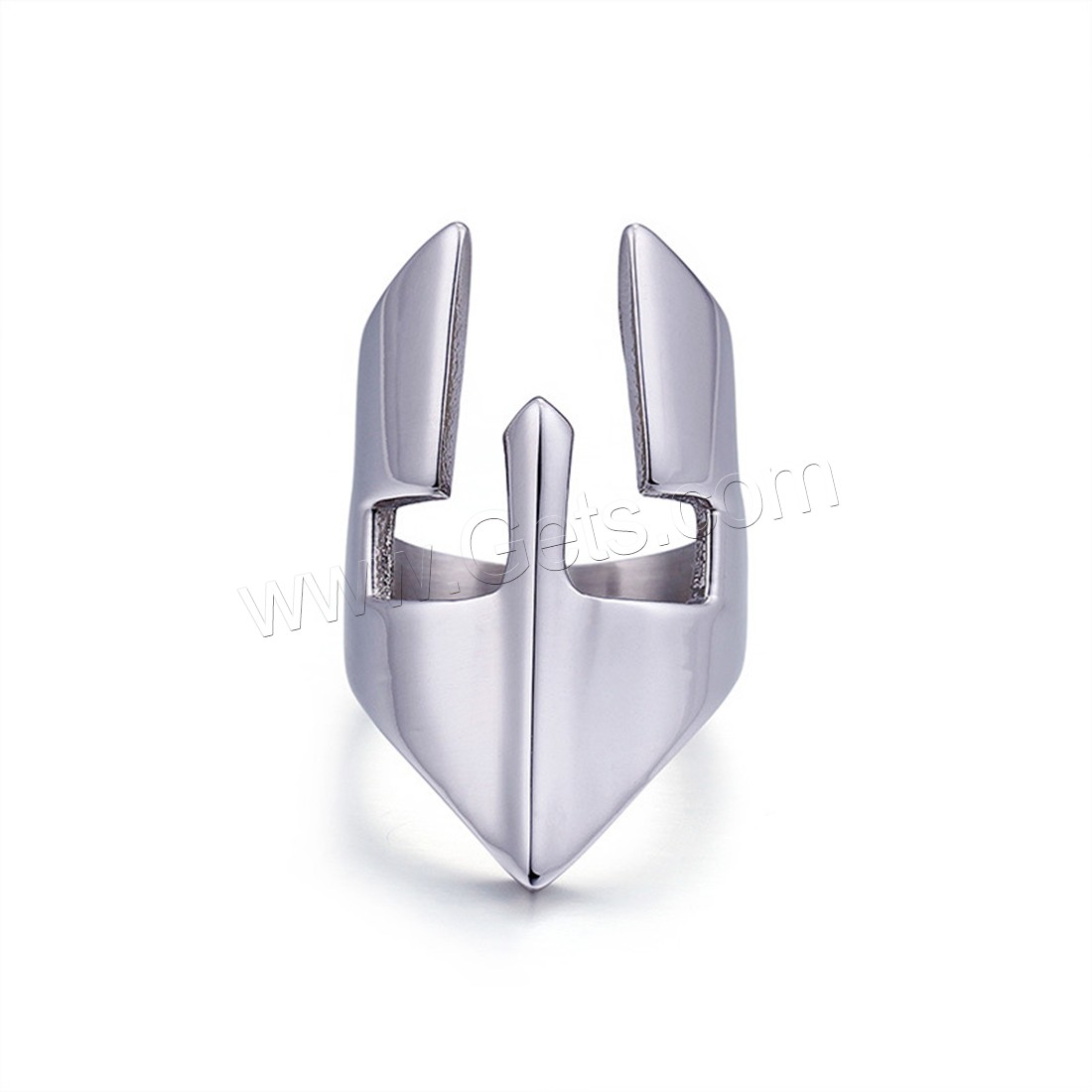 Titanstahl Fingerring, Maske, poliert, verschiedene Größen vorhanden & für den Menschen, originale Farbe, 5mm, verkauft von PC
