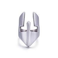 Titanium Steel Finger Ring, Mask, polished & for man, original color, 5mm 