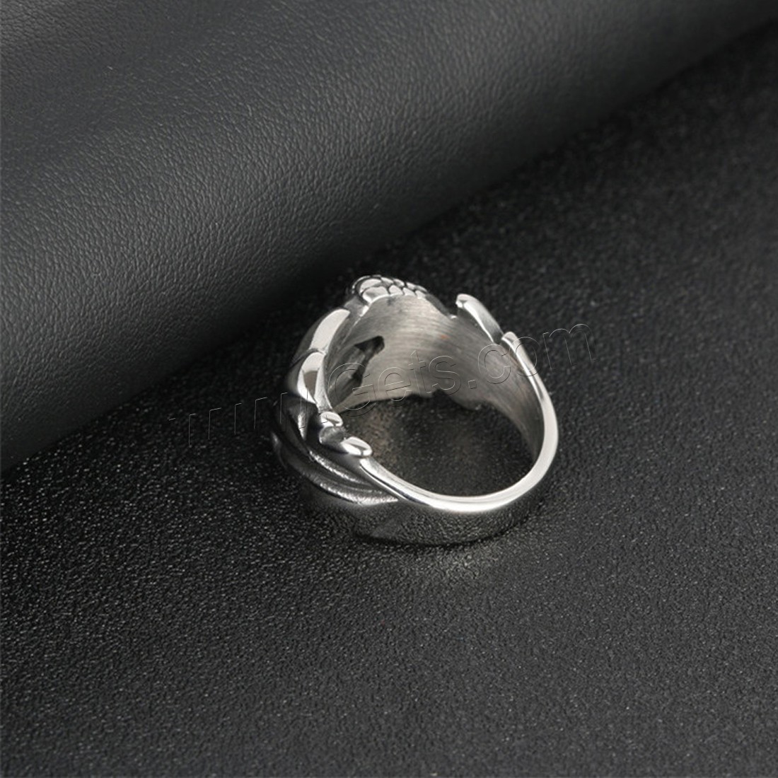 Anillo de dedo de acero Titanium de, Partículas de acero, Garra, pulido, unisexo & diverso tamaño para la opción & ennegrezca, 15mm, Vendido por UD