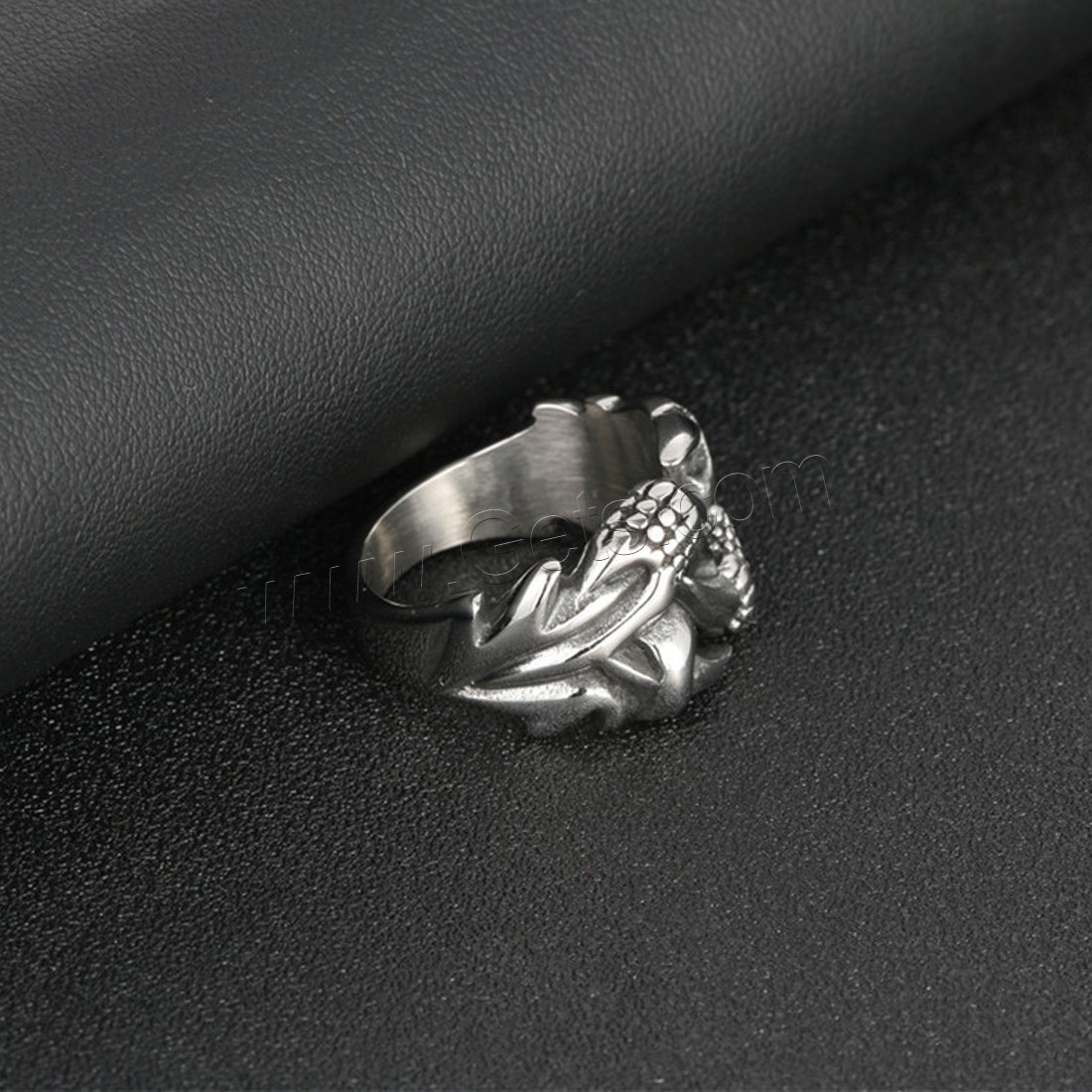 Титан Сталь палец кольцо, титан, коготь, полированный, Мужская & разный размер для выбора & чернеют, 15mm, продается PC