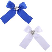 Crystal Brooch, Satin Ribbon, with Crystal & Zinc Alloy, plated, for woman & with rhinestone 