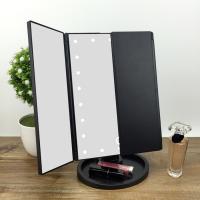 ABS Plastic Cosmetic Mirror, Rectangle, Collapsible & with USB interface & with LED light 