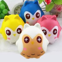 Missley Relieve Stress Squishy Toys, PU革(ポリ塩化ビニール、ポリウレタン), フクロウ, 無色 5パソコン/バッグ, 売り手 バッグ