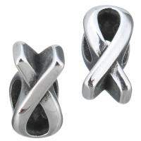 Stainless Steel European Beads, Awareness Ribbon, without troll & blacken Approx 5mm 