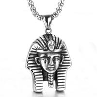 Stainless Steel Sweater Chain Necklace, Titanium Steel, Egyptian Pharaoh, polished, Unisex & box chain & blacken Approx 24 Inch 