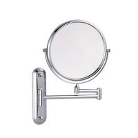 Miroir d'alliage de zinc, avec verre, Placage de couleur platine, rotatif & multifonctionnel & double face, 200mm, Vendu par PC