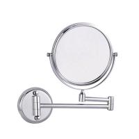 Stainless Steel Cosmetic Mirror, with Glass, rotatable & multifunctional & double-sided, original color, 200mm 