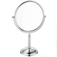 Brass Cosmetic Mirror, with Glass, platinum plated, rotatable & double-sided 