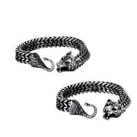 Titanium Steel Bracelet & Bangle, Animal, polished & for man & blacken, 12mm Approx 9 Inch 