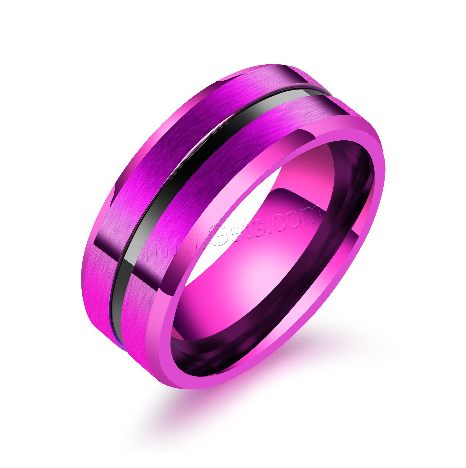 Partículas de acero anillo, chapado, diverso tamaño para la opción & para hombre, más colores para la opción, 8mm, Vendido por UD