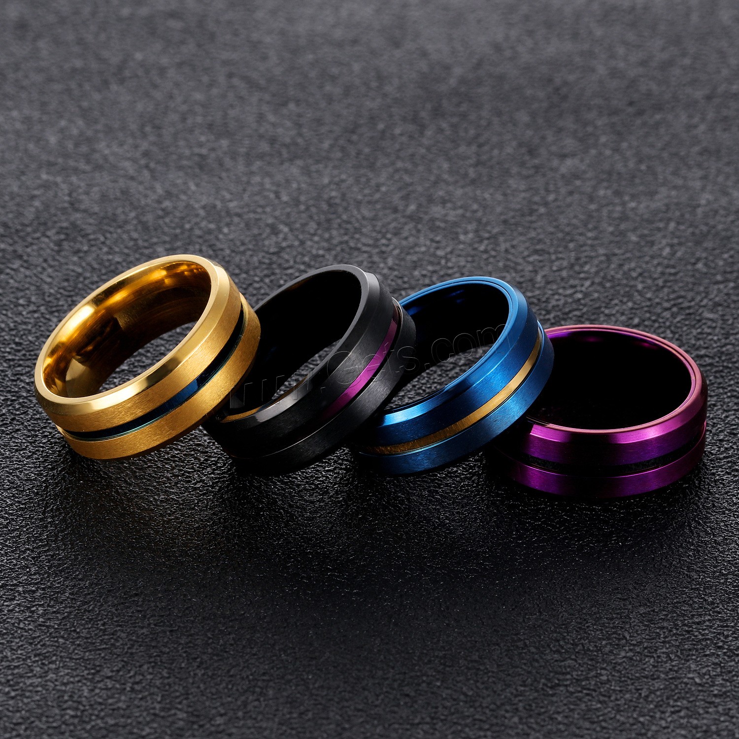 Titanium Steel Finger Ring, plated, different size for choice & for man, more colors for choice, 8mm, Sold By PC