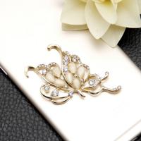 Mobile Phone DIY Decoration, Zinc Alloy, with Cats Eye, gold color plated, with rhinestone 