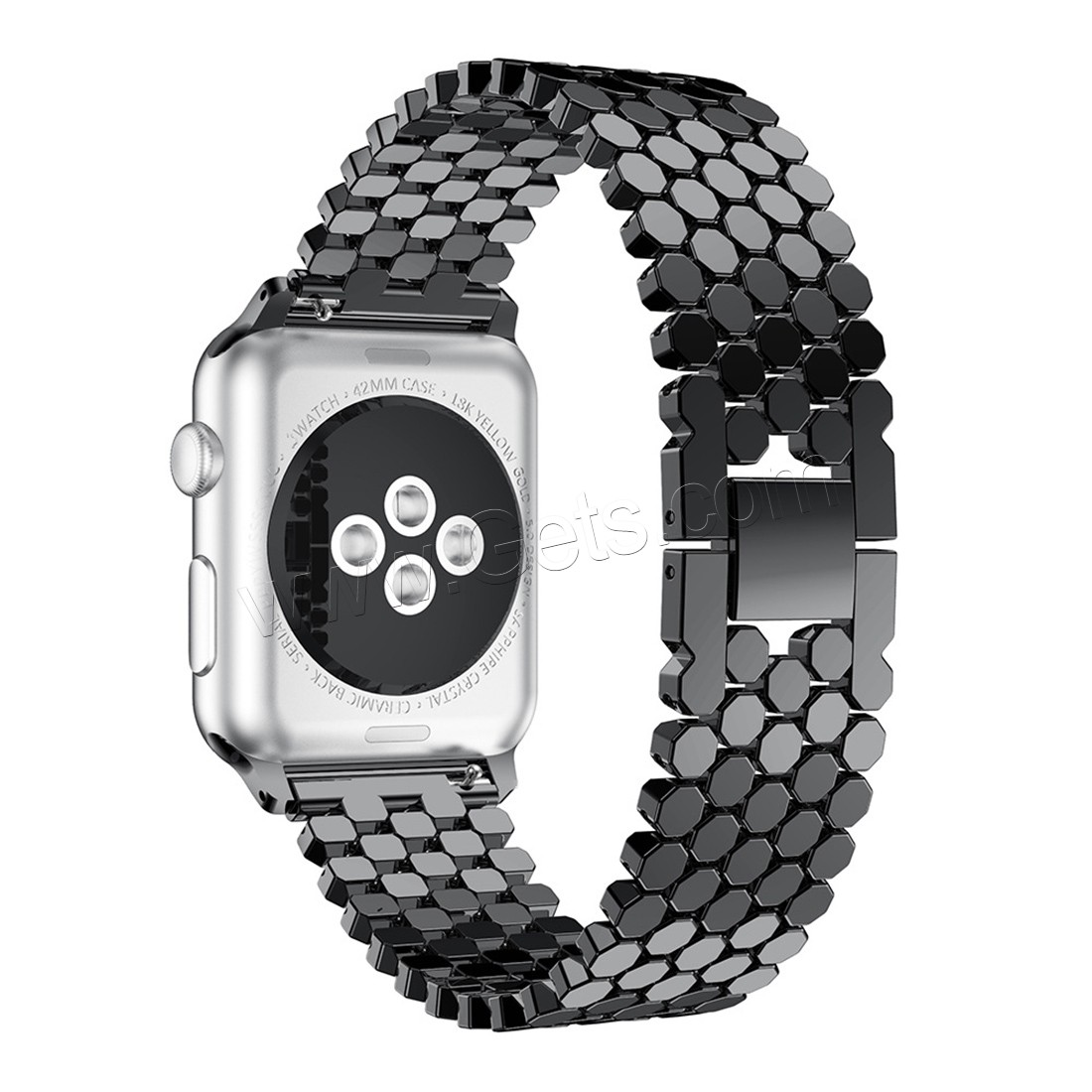 Zinklegierung Uhrband, mit Edelstahl, plattiert, für Apfel-watch & unisex & verschiedene Größen vorhanden, keine, Länge:ca. 9 ZollInch, verkauft von PC