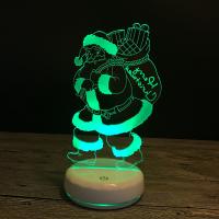 La nuit en gros a mené la lumière à côté de la lampe 3D, Acrylique, avec plastique ABS, le père noël, avec interface USB & avec la lumière led & changer de couleur automatic & Bijoux de Noël & styles différents pour le choix Vendu par PC