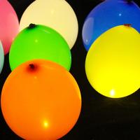 Ballon en nylon, latex, LED, Couleur aléatoire, 330mm, Vendu par PC